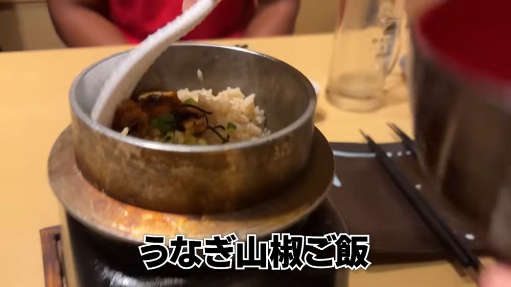 Unagi sansho kamameshi rice pot at Inanowa Yurakucho, Tokyo