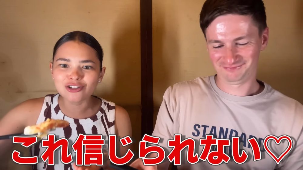 Real reaction — giant shrimp with mayonnaise