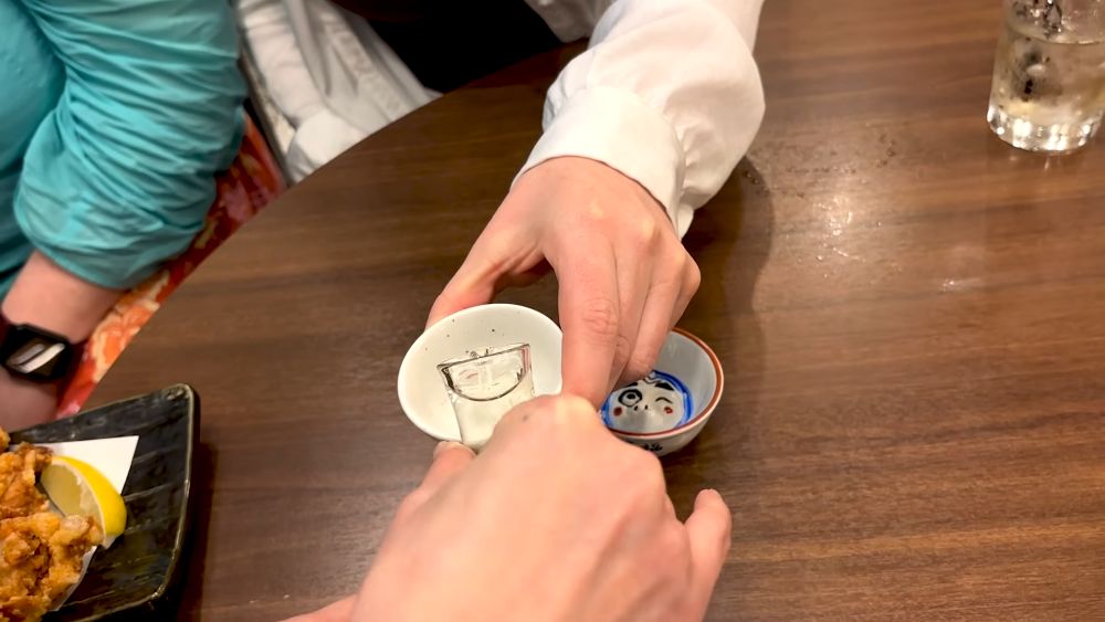 Japanese sake served at UOHIDE 都議会横丁 魚秀 新宿店, Tokyo